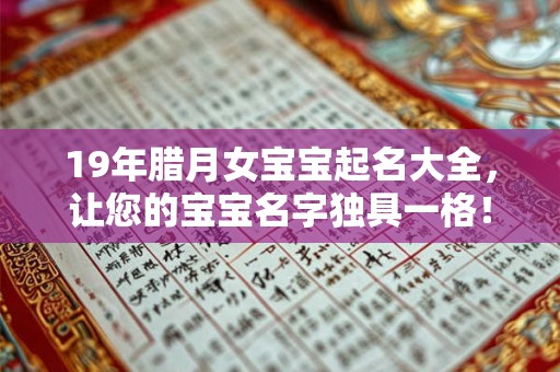 19年腊月女宝宝起名大全，让您的宝宝名字独具一格！