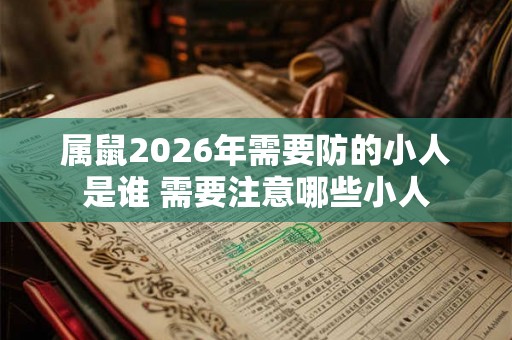 属鼠2026年需要防的小人是谁 需要注意哪些小人