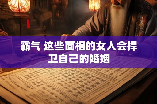 霸气 这些面相的女人会捍卫自己的婚姻