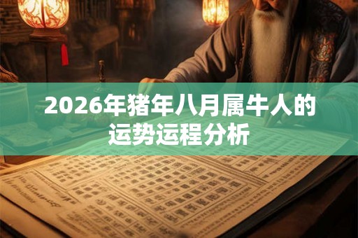2026年猪年八月属牛人的运势运程分析