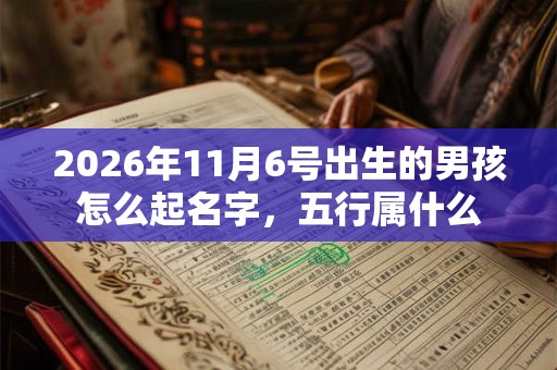2026年11月6号出生的男孩怎么起名字,五行属什么 2026年11月6号出生的男孩怎么起名字,五行属什么