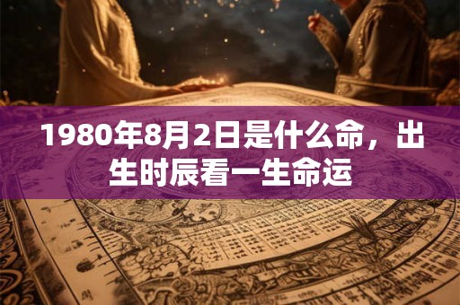 1980年8月2日是什么命,出生时辰看一生命运 1980年8月2日是什么命,出生时辰看一生命运