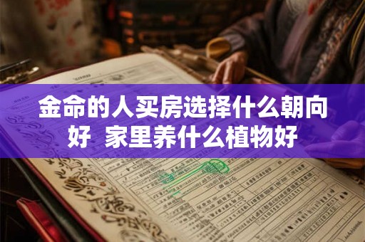 金命的人买房选择什么朝向好  家里养什么植物好
