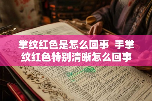 掌纹红色是怎么回事  手掌纹红色特别清晰怎么回事