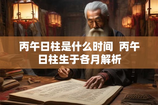丙午日柱是什么时间  丙午日柱生于各月解析