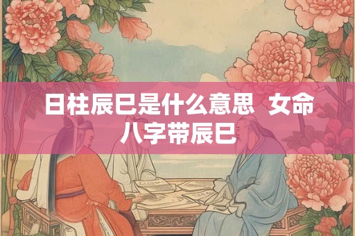 日柱辰巳是什么意思  女命八字带辰巳