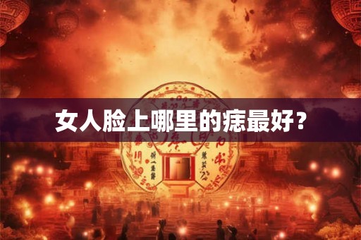 女人脸上哪里的痣最好？