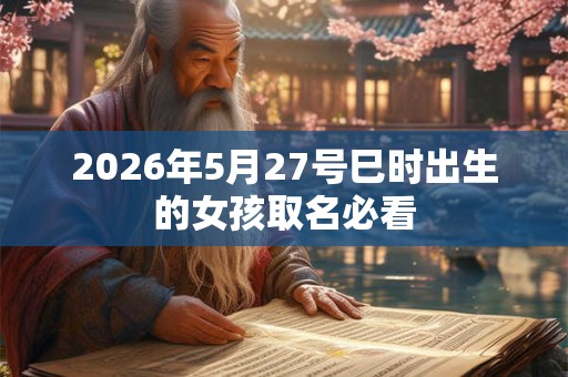 2026年5月27号巳时出生的女孩取名必看