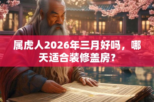 属虎人2026年三月好吗，哪天适合装修盖房？