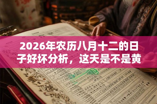 2026年农历八月十二的日子好坏分析，这天是不是黄道吉日？
