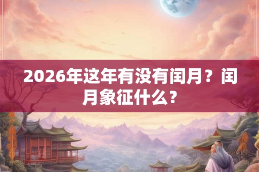 2026年这年有没有闰月？闰月象征什么？