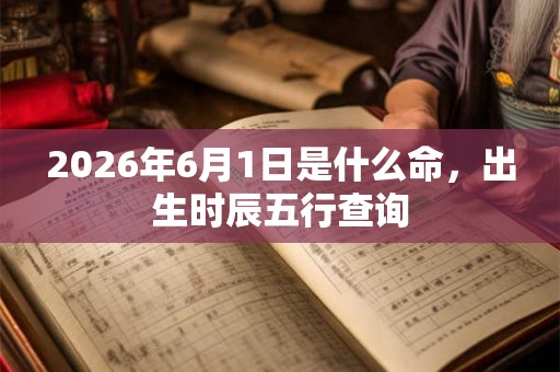 2026年6月1日是什么命，出生时辰五行查询