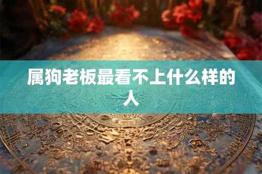 属狗老板最看不上什么样的人