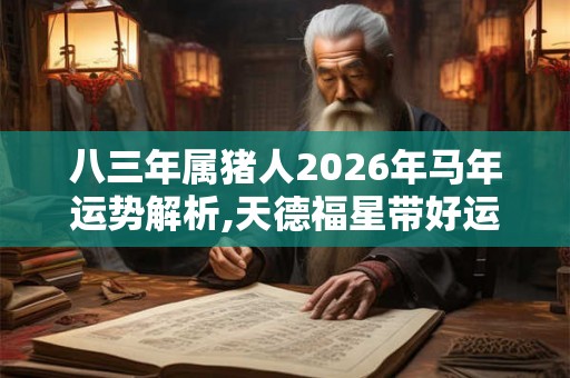 八三年属猪人2026年马年运势解析,天德福星带好运 八三年属猪人2026年马年运势解析,天德福星带好运