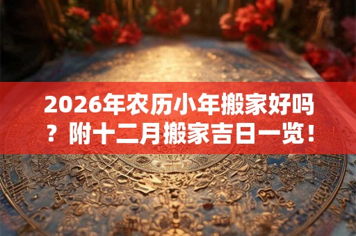 2026年农历小年搬家好吗？附十二月搬家吉日一览！