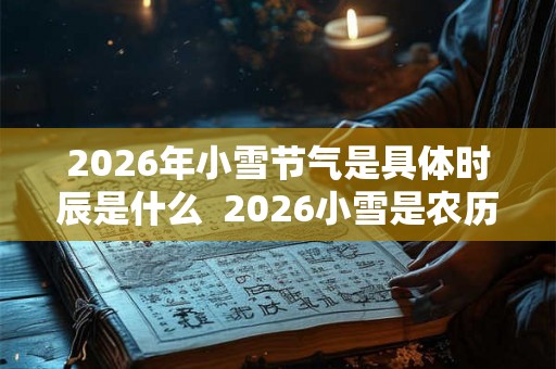 2026年小雪节气是具体时辰是什么  2026小雪是农历几月几号