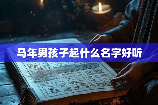 马年男孩子起什么名字好听