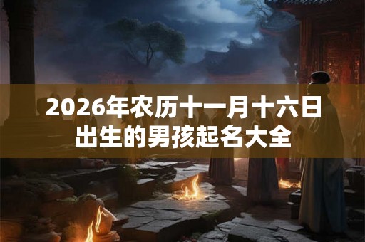 2026年农历十一月十六日出生的男孩起名大全