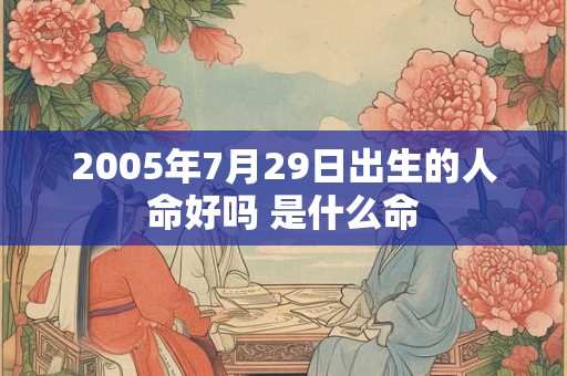 2005年7月29日出生的人命好吗 是什么命