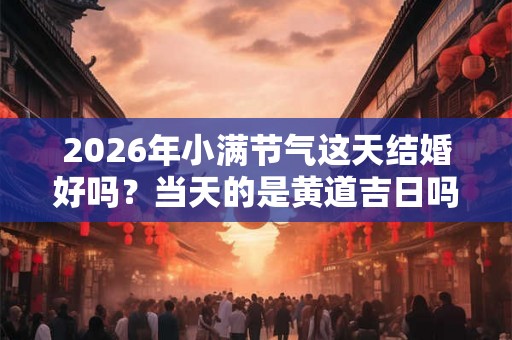 2026年小满节气这天结婚好吗？当天的是黄道吉日吗？