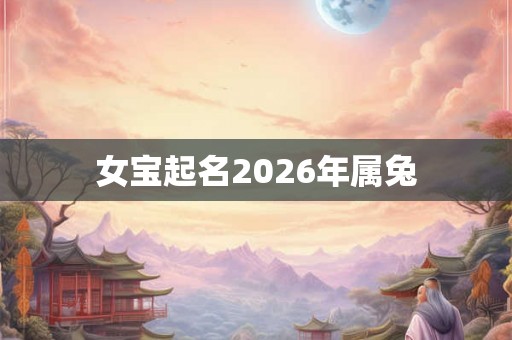 女宝起名2026年属兔