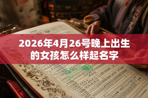 2026年4月26号晚上出生的女孩怎么样起名字 2026年4月26号晚上出生的女孩怎么样起名字