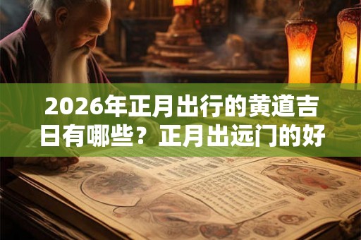 2026年正月出行的黄道吉日有哪些？正月出远门的好日子！
