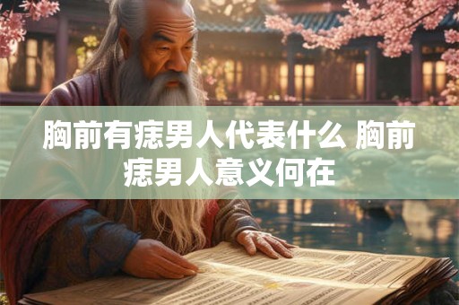 胸前有痣男人代表什么 胸前痣男人意义何在