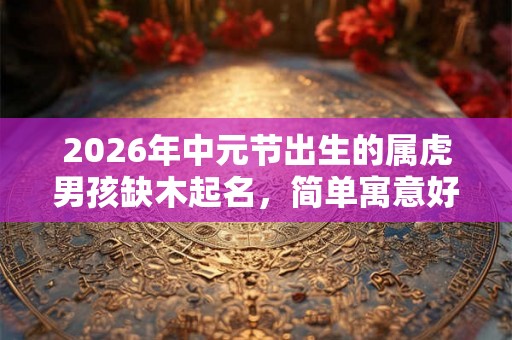 2026年中元节出生的属虎男孩缺木起名,简单寓意好的 2026年中元节出生的属虎男孩缺木起名,简单寓意好的