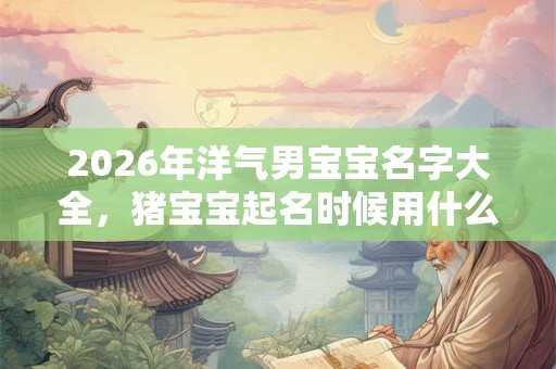 2026年洋气男宝宝名字大全，猪宝宝起名时候用什么字？
