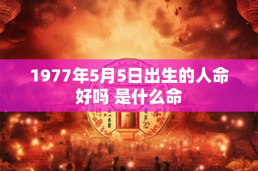 1977年5月5日出生的人命好吗 是什么命