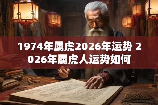 1974年属虎2026年运势 2026年属虎人运势如何