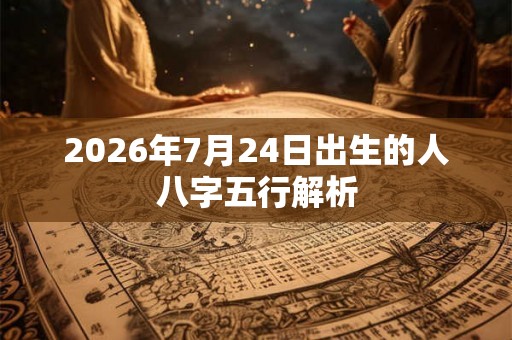 2026年7月24日出生的人八字五行解析