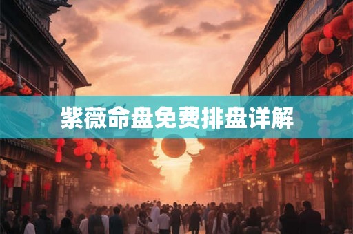 紫薇命盘免费排盘详解 紫薇命盘免费排盘详解