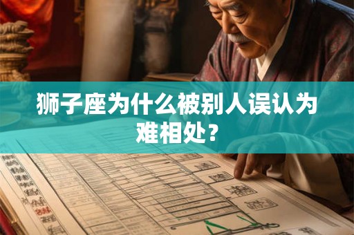 狮子座为什么被别人误认为难相处？