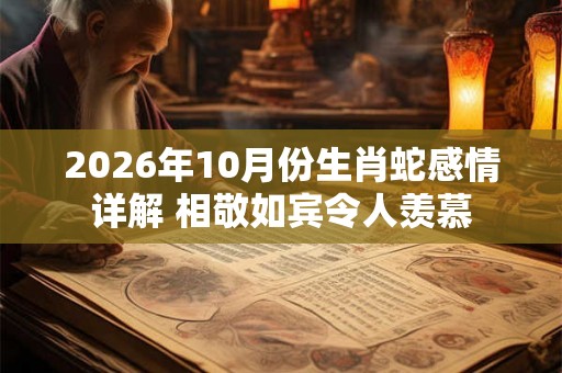 2026年10月份生肖蛇感情详解 相敬如宾令人羡慕