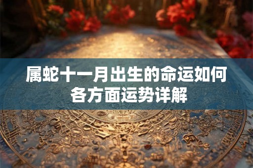 属蛇十一月出生的命运如何 各方面运势详解