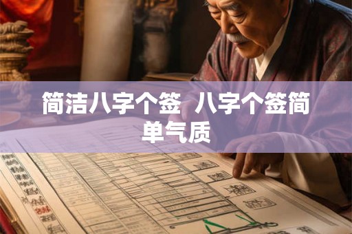 简洁八字个签  八字个签简单气质