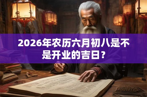 2026年农历六月初八是不是开业的吉日？