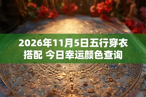2026年11月5日五行穿衣搭配 今日幸运颜色查询