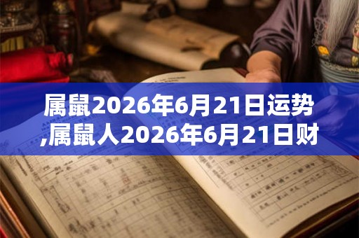 属鼠2026年6月21日运势,属鼠人2026年6月21日财运,生肖鼠2026年6月21日运势