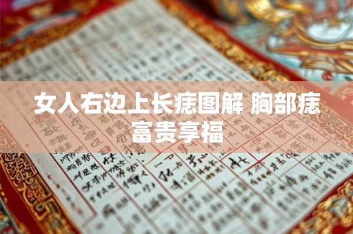 女人右边上长痣图解 胸部痣富贵享福
