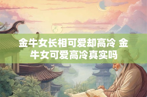 金牛女长相可爱却高冷 金牛女可爱高冷真实吗 金牛女长相可爱却高冷 金牛女可爱高冷真实吗