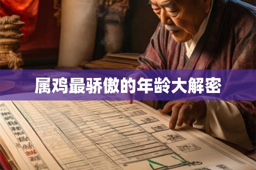 属鸡最骄傲的年龄大解密