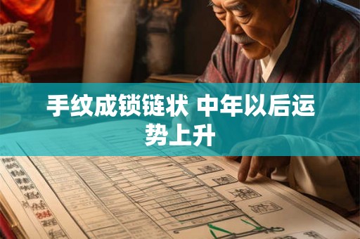 手纹成锁链状 中年以后运势上升