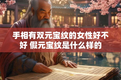 手相有双元宝纹的女性好不好 假元宝纹是什么样的 手相有双元宝纹的女性好不好 假元宝纹是什么样的