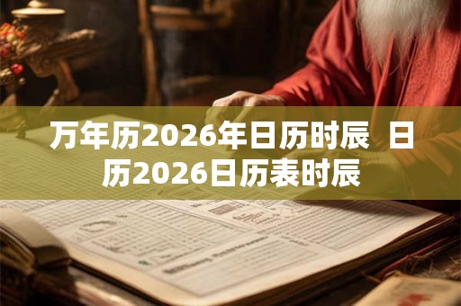 万年历2026年日历时辰  日历2026日历表时辰