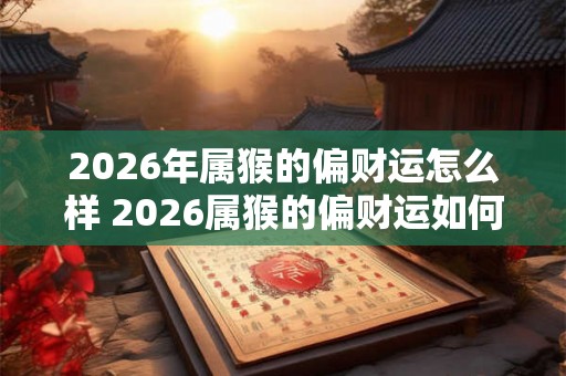 2026年属猴的偏财运怎么样 2026属猴的偏财运如何