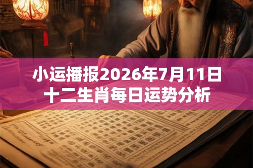 小运播报2026年7月11日十二生肖每日运势分析 小运播报2026年7月11日十二生肖每日运势分析
