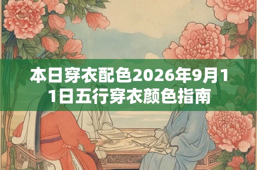本日穿衣配色2026年9月11日五行穿衣颜色指南